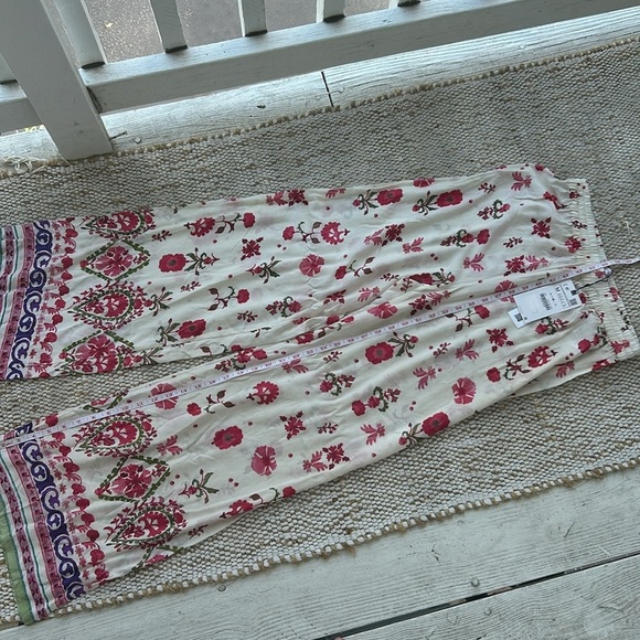 NWT ZARA Floral High Waist Flowy Pants Size M - Picture 5 of 7